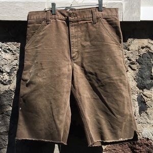 Carhartt men’s cut off shorts size 32 faded brown